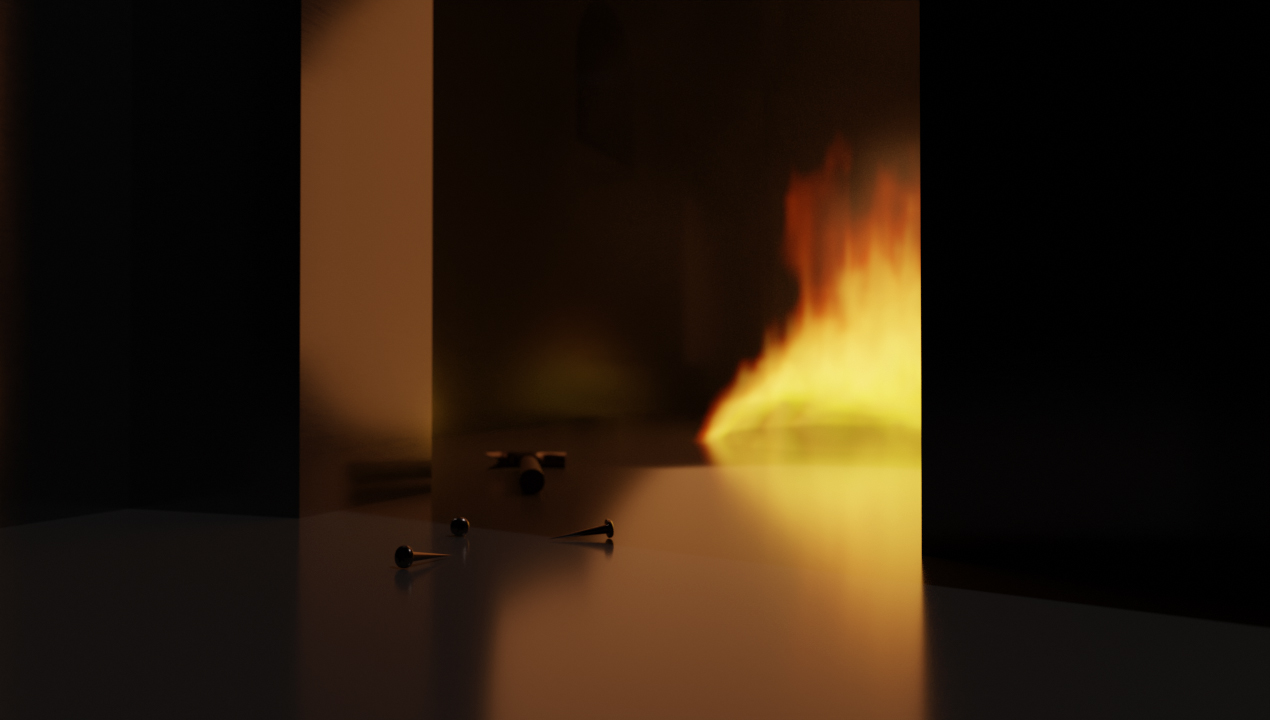 Marina Xenofontos, music video (still) for “Ceiling Inferno,” 2021, CGI animation, 3:48 min.
